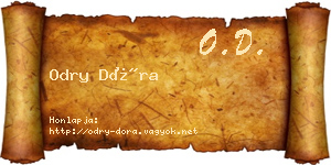 Odry Dóra névjegykártya